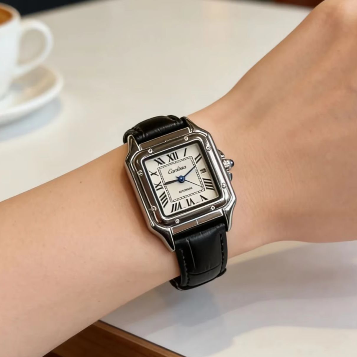 Cartier Watch Santos - Retro Square Women's Quartz Watch with