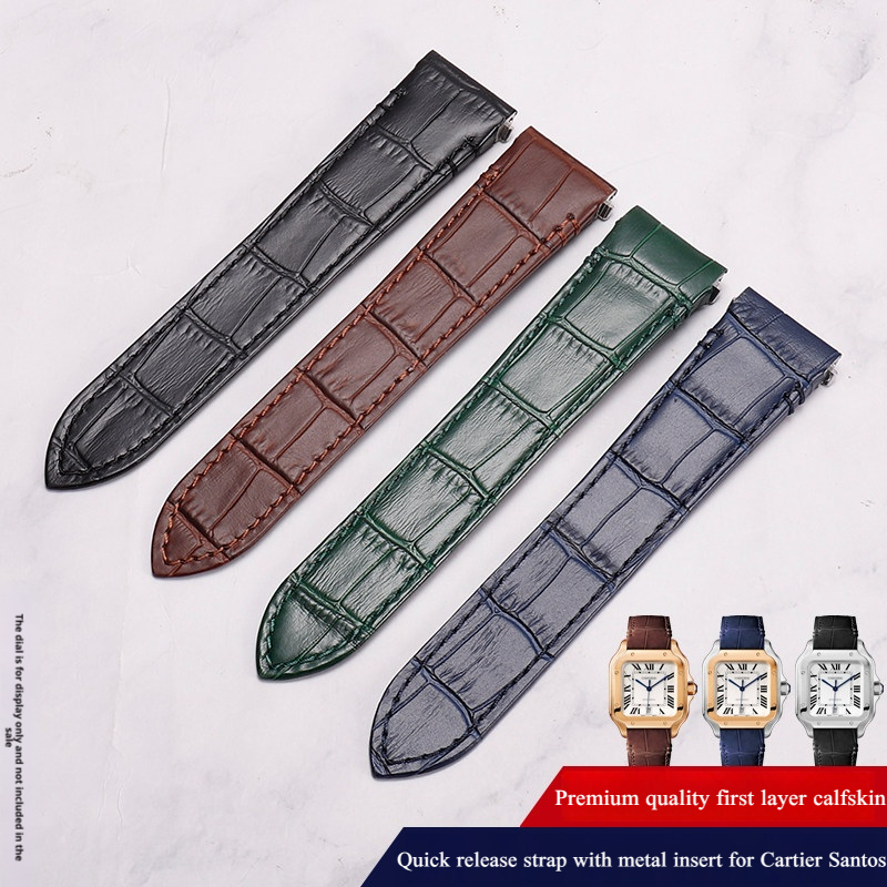 High Quality Cowhide Leather W - Cartier Watch Santos review and price