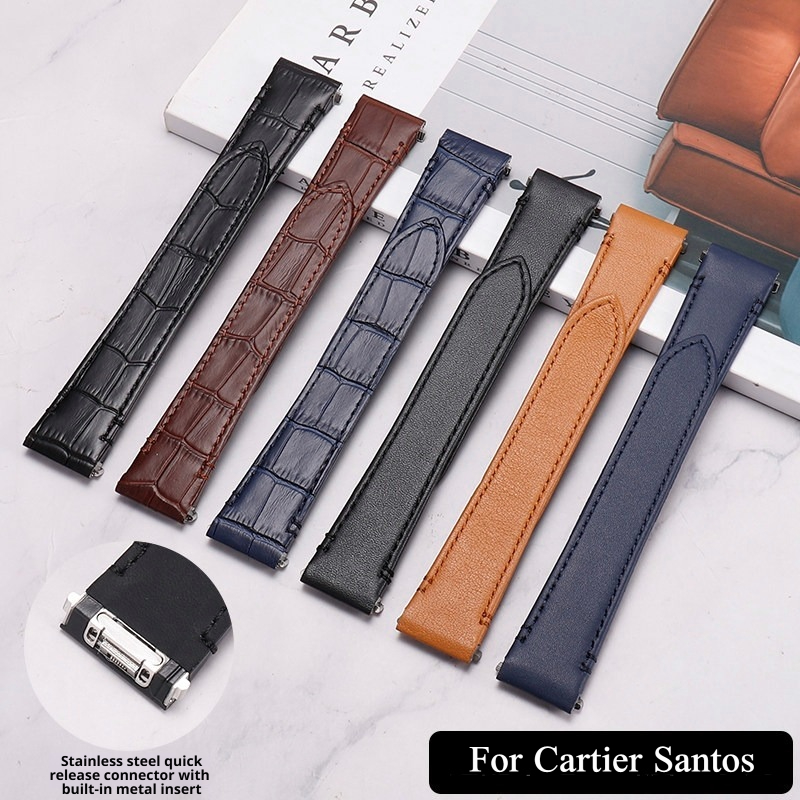 High Quality Cowhide Leather W - Cartier Watch Santos review and price
