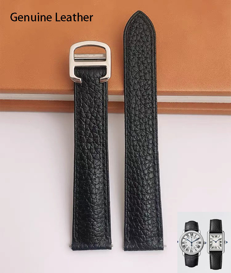 Genuine Leather Watch Strap Su - Cartier Watch Santos review and price