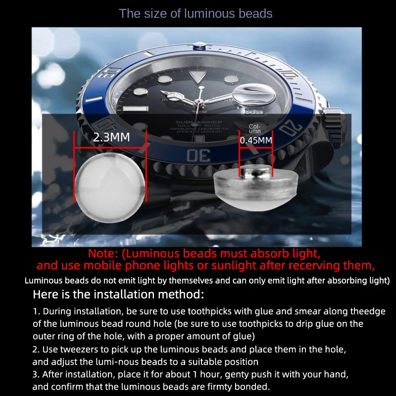2.3x0.45mm Luminous pip For Se - Rolex Watch Daytona review and price