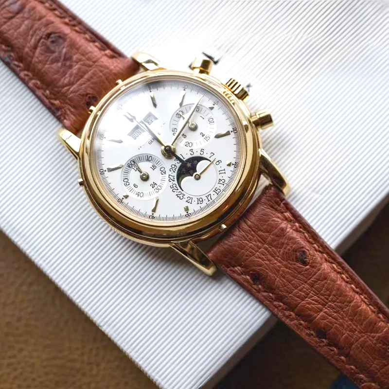 Leather watch band ostrich pat - Patek Philippe Watch Calatrava review and price