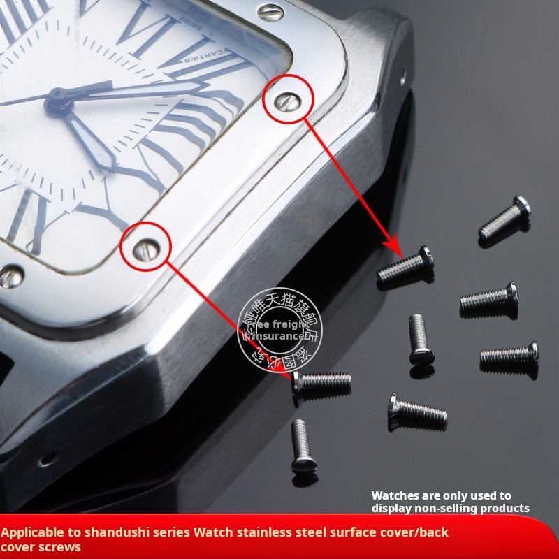Solid Stainless steel Screw Fo - Cartier Watch Santos review and price