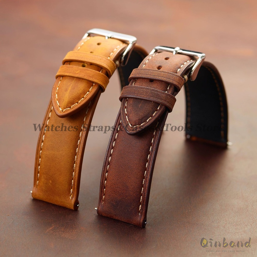 Vintage Cowhide Leather Watch  - Leather Strap Quick Release review and price